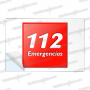 PEGATINAS 112 EMERGENCIAS RESINA EMERGENCIAS RECTANGULARES