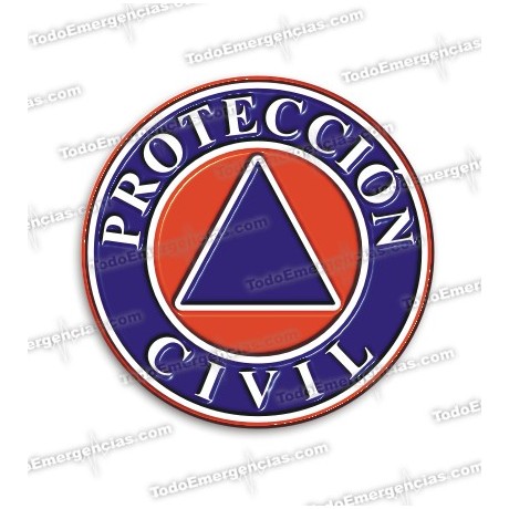 PEGATINAS PROTECCION CIVIL RESINA EMERGENCIAS REDONDAS