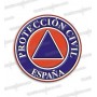 PEGATINAS PROTECCION CIVIL ESPAÑA RESINA EMERGENCIAS REDONDAS